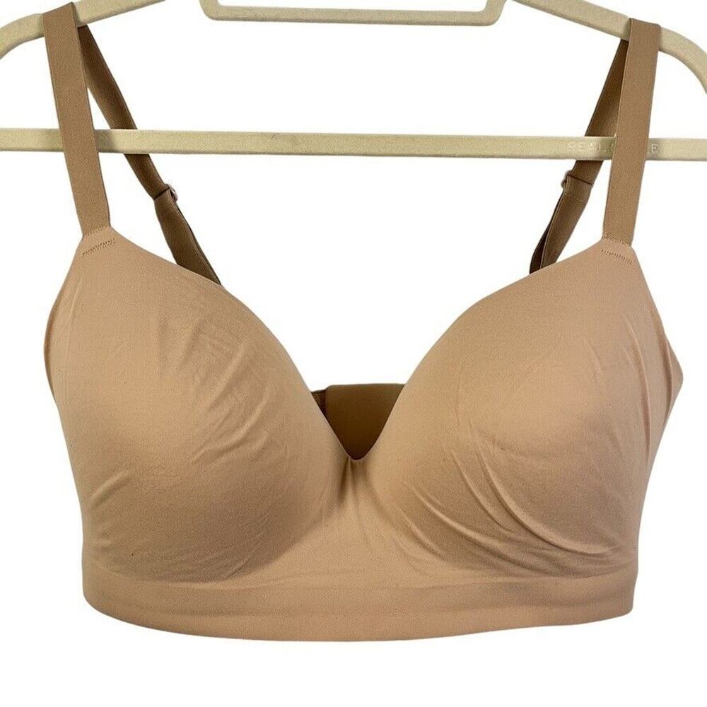 Soma Enbliss Wireless Womens Beige Tan Back Close Adjustable Bra Stretch 38D